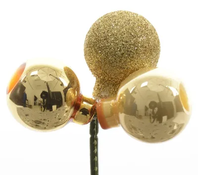 Produktbild von 3 Glaskugelnbündel Stab Ø 25 mm 3er Set gold