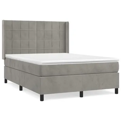 Obrázok produktu pre vidaXL Boxspring posteľ s matracom Svetlo sivá 140x200 cm Velvet