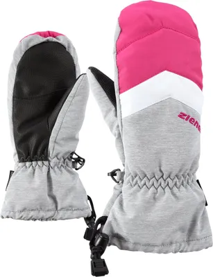 Produktbild von Ziener Kinder Skihandschuhe Fäustlinge Lettero AS® Mitten Glove Junior, Farbe:Rosa, Artikel:-823 light melange, Größe:3