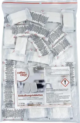 Produktbild von 25 Entkalkungstabletten Entkalker-Tabs 16g für Kaffeevollautomaten von Bosch Jura Melitta Miele Saeco Siemens WMF
