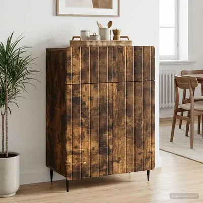 Immagine prodotto di vidaXL Credenza laterale in legno impiallacciato effetto noce, 66 x 34,5 x 92 cm