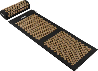 Obrázok produktu pre Rebel RBA-6003-GL Akupresúrna masážna podložka XXL + vankúš 130 x 50 cm, čierna a zlatá