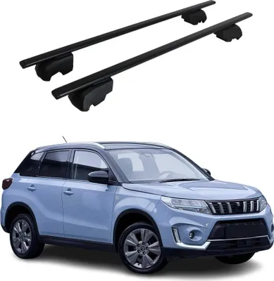 Image de Barres de toit Transversales pour Suzuki Vitara 2015-2023 Noir ABE