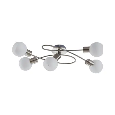 Produktbild von Lindby Deckenlampe Elaina, 65 cm, 5-flg., nickel, Glas, E14