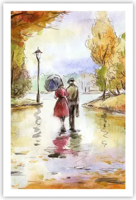 Produktbild von Poster - Poster ohne Rahmen - Wetter regen herbst park - 61x91,5 cm - Wand Bild - Wanddeko - Wandbilder - Kunstposter - Wandposter - Bilder - Kunstdruck - Wanddekoration - Wandbild - P2XPA61x91-2914