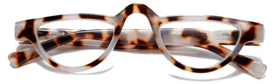 Produktbild von Lesebrille mit Leopardenmuster, Halbrand, Stärke 2.00, für Herren und Damen