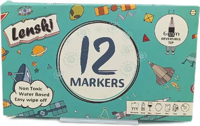 Produktbild von Lenski Kreidestifte Tafel Abwaschbar Kinder Fensterkreide Marker Kreativität