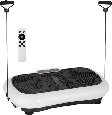 Productafbeelding van Trillingsplatform trainingsapparaat met 2 weerstandsbanden, 99 trillingsniveaus, geschikt tot 120 kg, voor training van het hele lichaam, 200W