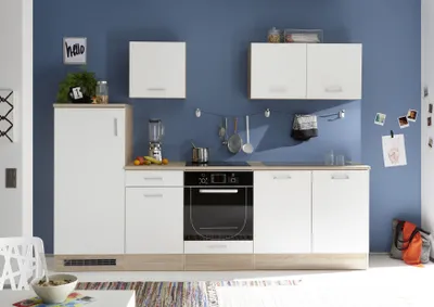 Produktbild von Wexford Seven kuchyňská linka kuchyňský blok bílý mat / dub Sonoma, Elektrické spotřebiče:bez elektrických spotřebičů
