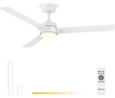 Immagine prodotto di Grunkel SKYEASY52, ventilatore a soffitto, bianco, per montaggio a soffitto, plastica, metallo, 44 dB, 132 cm