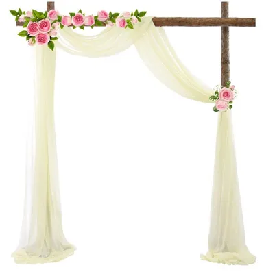 Brautbogen-Vorhang 70 x 550 cm Chiffon für Hochzeit