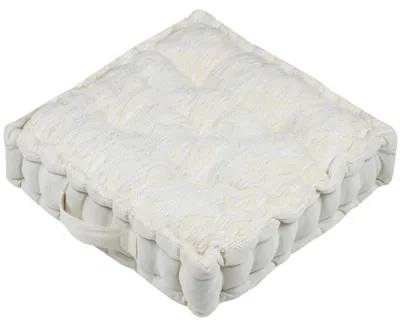 Produktbild von STOF Badenkissen Kissen Dekokissen Zierkissen 45x45cm beige Baumwolle mit Metallfaden
