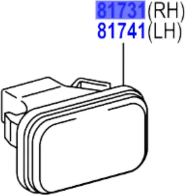 Immagine prodotto di TOYOTA Hilux Specchio retrovisore destro 81731-0K040 OE