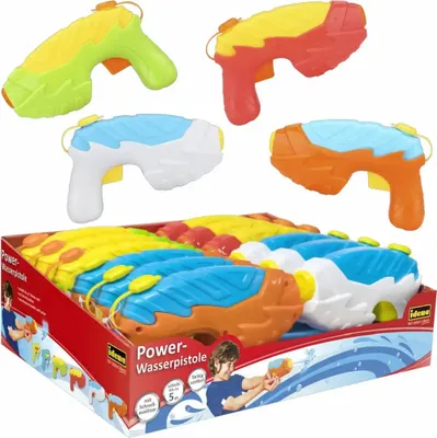 Produktbild von Idena Power-Wasserpistole 17cm farbig sortiert