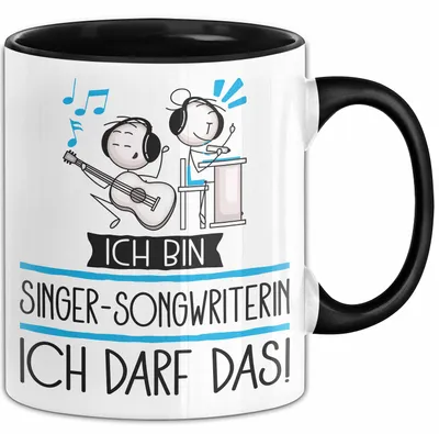 Produktbild von Geschenk für Singer-Songwriterin Tasse Lustige Geschenkidee Geburtstag Ich Bin Singer-Songwriterin Ich Darf Das (Schwarz)