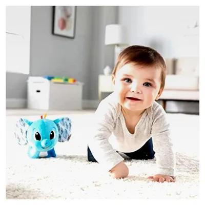 Produktbild von Puffaboo Elefant, Babyspielzeug für Neugeborene, sensorisches Spielzeug für Babys, Geschenk für frischgebackene Eltern, Entwicklungsspielzeug für Jungen und Mädchen ab 3 Monaten
