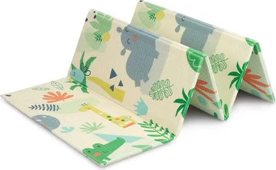 Produktbild von Toyz Babyspielmatte 180 x 200 cm - Doppelseitig - Motorikmatte - Safari