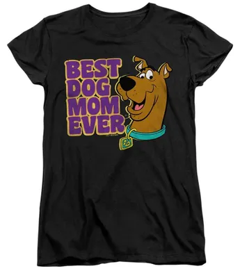 Produktbild von Scooby Doo - "Best Dog Mom Ever" T-Shirt für Damen, Anliegend TV35998 (S) (Schwarz)
