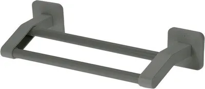 Immagine prodotto di Portasciugamani doppio grigio, 30 cm, da parete, per bagno, camera da letto, cucina
