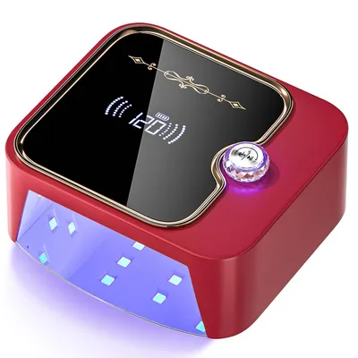 Produktbild von 268W kabellose UV Nagellampe mit LCD & Drehknopf, 30 LEDs (365+405nm), 6 Std. Akku – schnelles Härten für zu Hause & Salon – Geschenk für Frauen