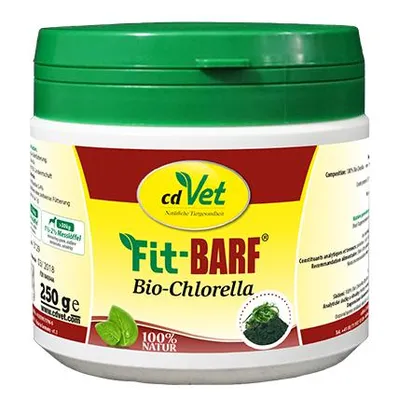 Produktbild von cdVet Fit-BARF Chlorella Einzelfuttermittel für Hunde & Katzen 250g – Haut, Immunsystem, Toxinbindung