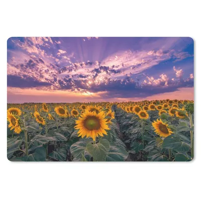 Produktbild von MuchoWow® Mauspad Mousepad Blumen - Himmel - Lila - Sonnenuntergang 27x18 cm - Mousepads - Maus Mat - Pad - Mausunterlage - Büroartikel - Desk Matten