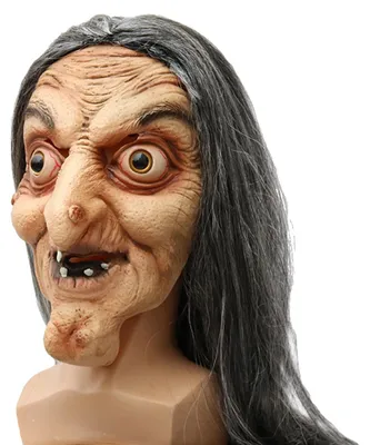 Immagine prodotto di Elzusha - Maschera da strega realistica, perfetta per Halloween