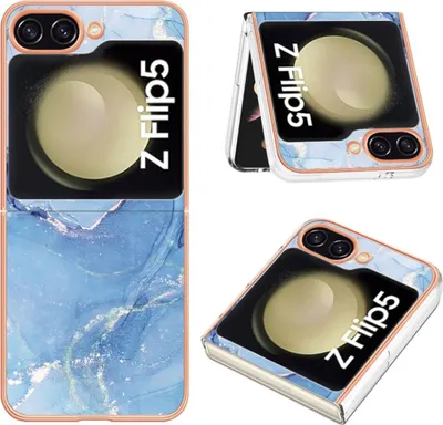 Produktbild von König Design Hülle kompatibel mit Samsung Galaxy Z Flip5 Kunststoff Soft Handyhülle - Handy Case Blau