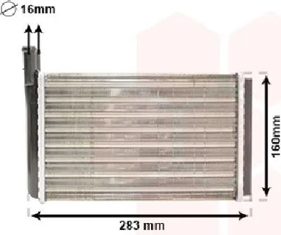 Produktbild von Van Wezel Heizungskühler für Audi 80 Coupe 90 Porsche 924 VW Caddy Golf Passat