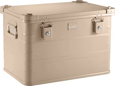 Produktbild von ALUBOX 78-Liter Alukiste in Beige-Sandfarbe Transportbox