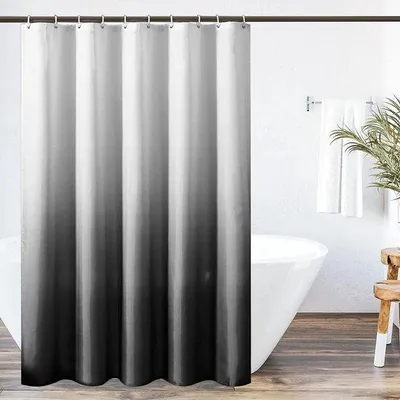 Produktbild von Wasserdichtes Duschvorhang Polyester schwarz 120x180cm