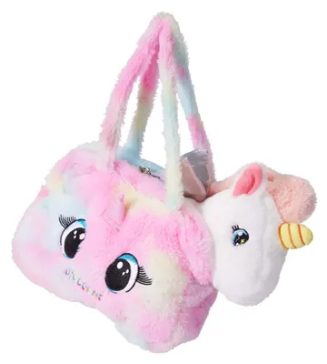 Image de Sac en peluche avec licorne dans le sac