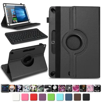 Produktbild von Tablet Tasche+Tastatur für Lenovo Smart Tab M10 Hülle Schutzhülle Case Cover 360 DrehbarFarben:Schwarz