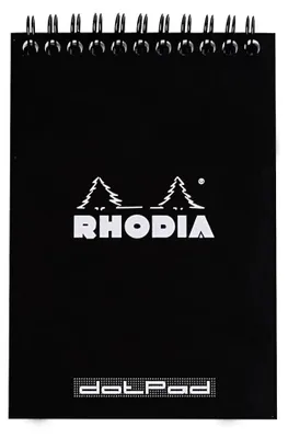 Immagine prodotto di RHODIA 135039C  RHODIA Spiralnotizblock No. 13, DIN A6, gepunktet, schwarz