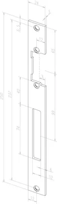 Immagine prodotto di Piastra di chiusura piatta 690 VA ma ktg.W.24xL.250mm DIN L/R ASSA ABLOY
