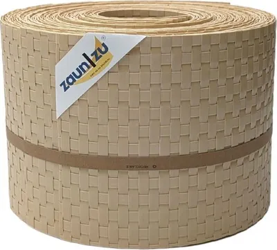 Produktbild von Sichtschutzstreifen zaun|zu RATTAN 10x Einzelstreifen 2,55m für Doppelstabzaun Beige 10x 2,55m