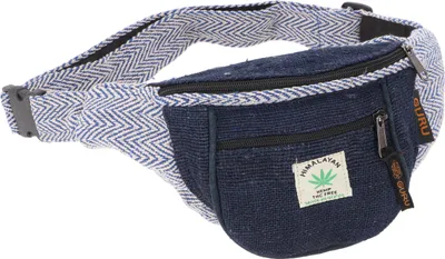 Produktbild von Praktische Gürteltasche, Ethno Bauchtasche, Sidebag - Blau, Uni - Erwachsene, Hanf,Baumwolle, 15*20*5 cm, Festival- Bauchtasche Hippie