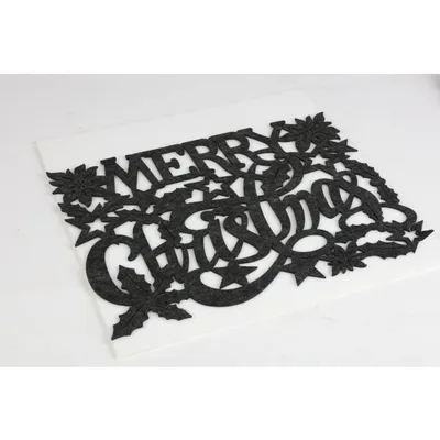Produktbild von 24 Stück Platzdeckchen Tischset 'Merry Christmas' kleine Tischdecken Weihnachten