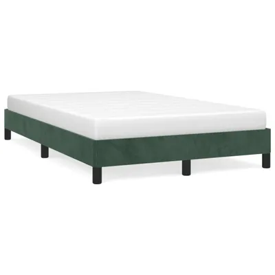 Produktbild von vidaXL Bettgestell ohne Matratze Dunkelgrün 120x190 cm Samt