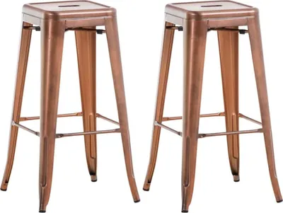 Immagine prodotto di Set di 2 sgabelli da bar industriali - metallo - design impilabile salvaspazio