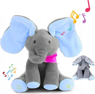 Immagine prodotto di Elefante Interattivo Akuku Peluche Elefantino Morbido Blu