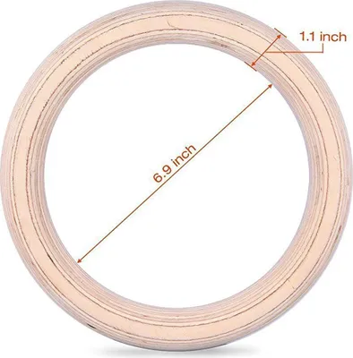 Gym Rings von YY Vertical; Durchmesser 6;9 Zoll; Dicke 1;1 Zoll; geeignet für Klettertraining.
