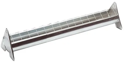 Produktbild von Futtertrog für Hühner | verzinkter Stahl | mit Gitter (75 cm)