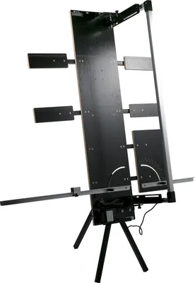 A black and silver hot wire foam cutter with a tripod stand, shown against a white background.