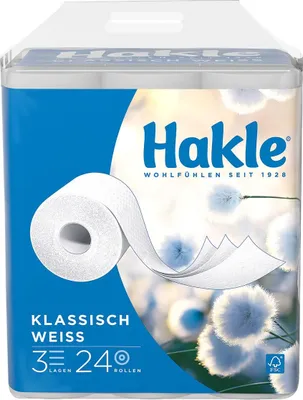 Produktbild von Hakle Klassisch weiss (3-lagig, 24 Rollen)