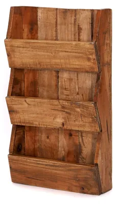 Produktbild von Zeitungsregal NEWS 60 | Mahagoni massiv, 60x38x11cm (HxBxT) | Farbe: 01 Natur-Vintage