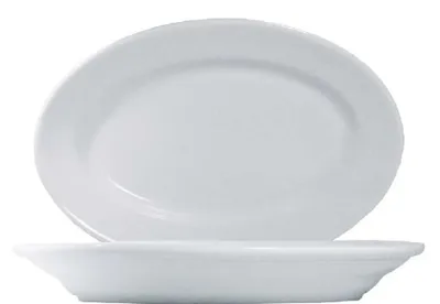 Image de Assiette ovale Tivoli White 25 cm - 15 pièces