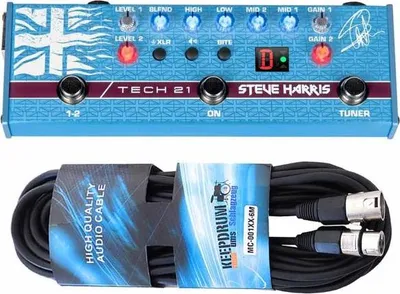 Image de Tech21 SH-1 Steve Harris Bass Sansamp avec câble XLR