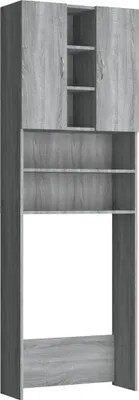Obrázek produktu pro vidaXL Skříň na pračku Grey Sonoma 64x25,5x190 cm