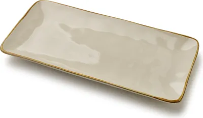 Image de Plat de service en céramique Basic Nature BASIC NATURE 32,5 x 16 cm, couleur naturelle, 1 pièce